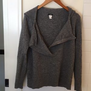 J.Crew cashmere/wool blend gray sweater